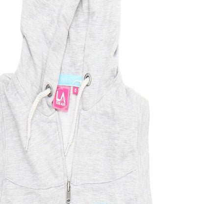 Womens UK Size 8 LA Gear Grey Full Zip Hoodie