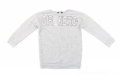 George Girls Grey   Pullover Sweatshirt Size 7-8 Years