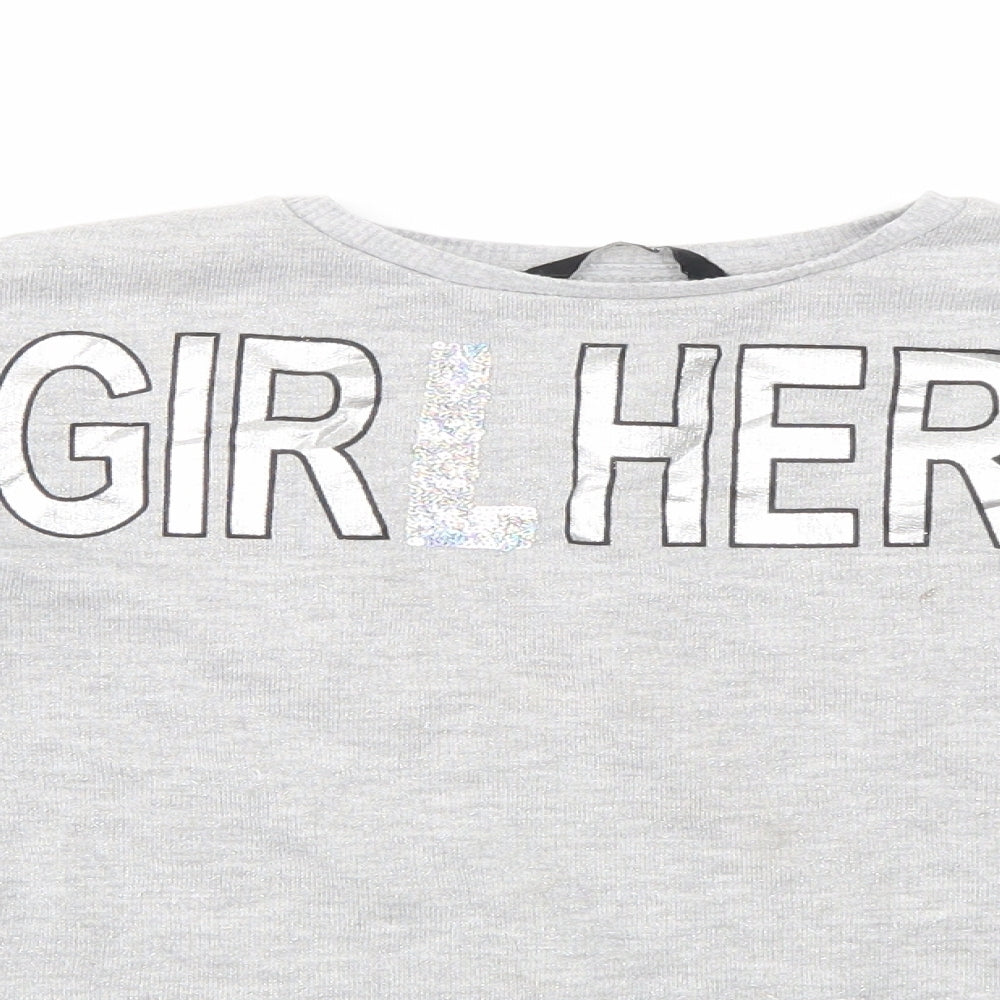 George Girls Grey   Pullover Sweatshirt Size 7-8 Years