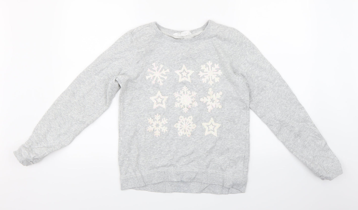 H&M Girls Grey   Pullover Sweatshirt Size 15 Years