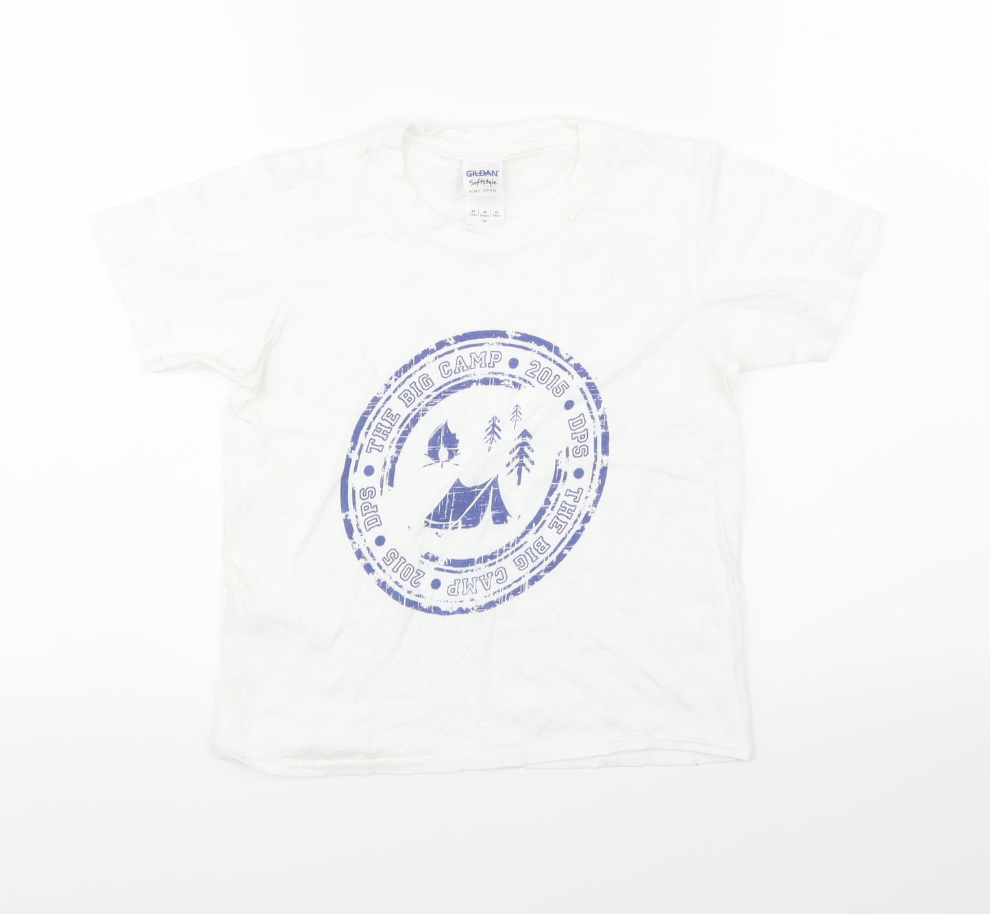 Gildan Boys White   Basic T-Shirt Size 7-8 Years