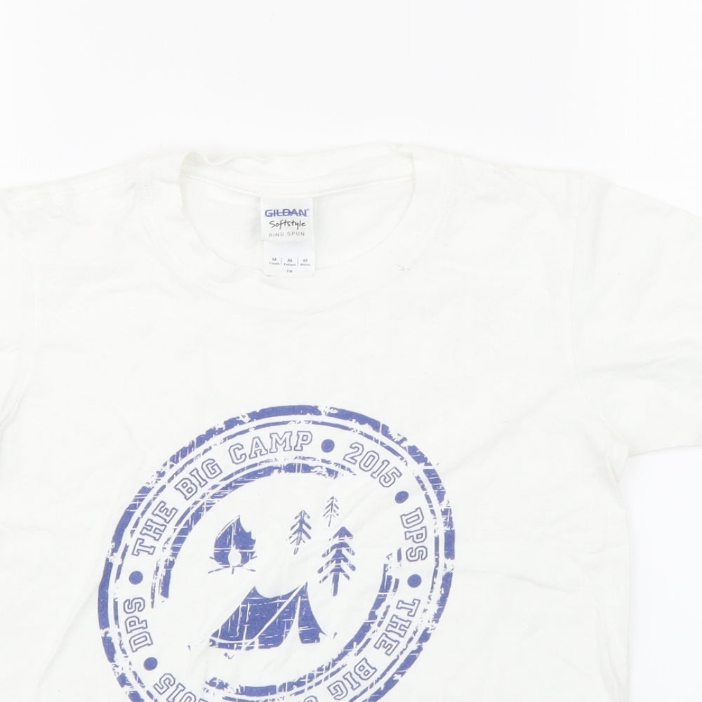 Gildan Boys White   Basic T-Shirt Size 7-8 Years