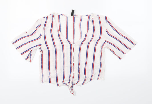 Womens UK Size 6 H&M White Basic Blouse