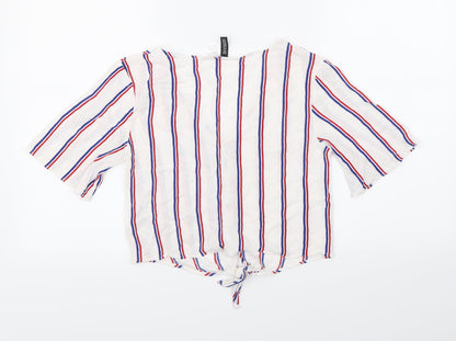 Womens UK Size 6 H&M White Basic Blouse