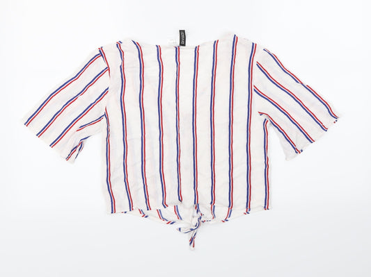 Womens UK Size 6 H&M White Basic Blouse