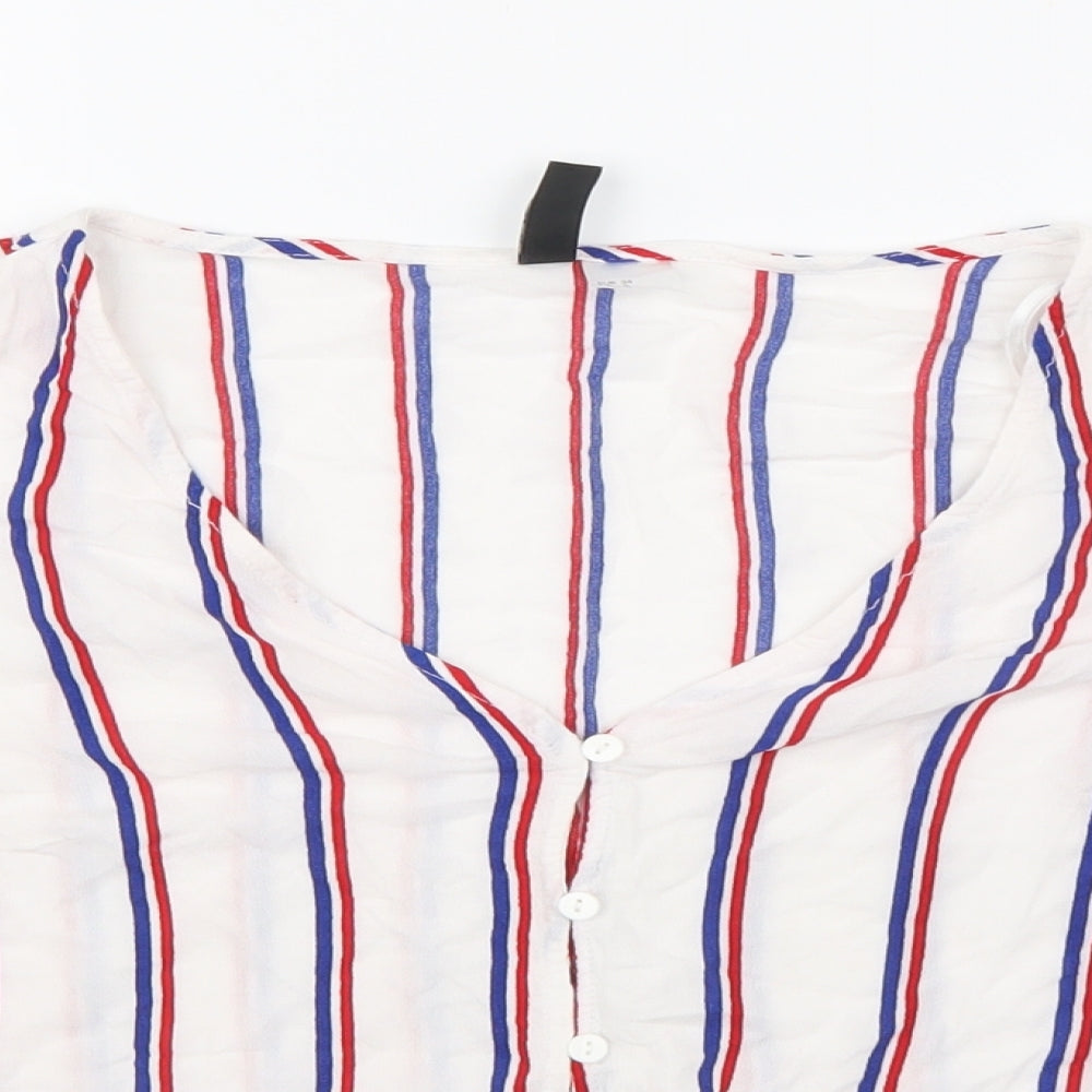 Womens UK Size 6 H&M White Basic Blouse