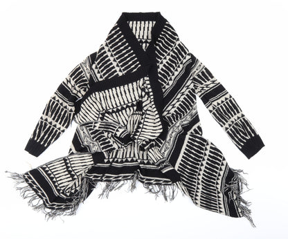 Cameo Rose Womens Beige Geometric Knit Cardigan Jumper Size S