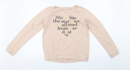 H&M Girls Pink   Pullover Sweatshirt Size 15 Years