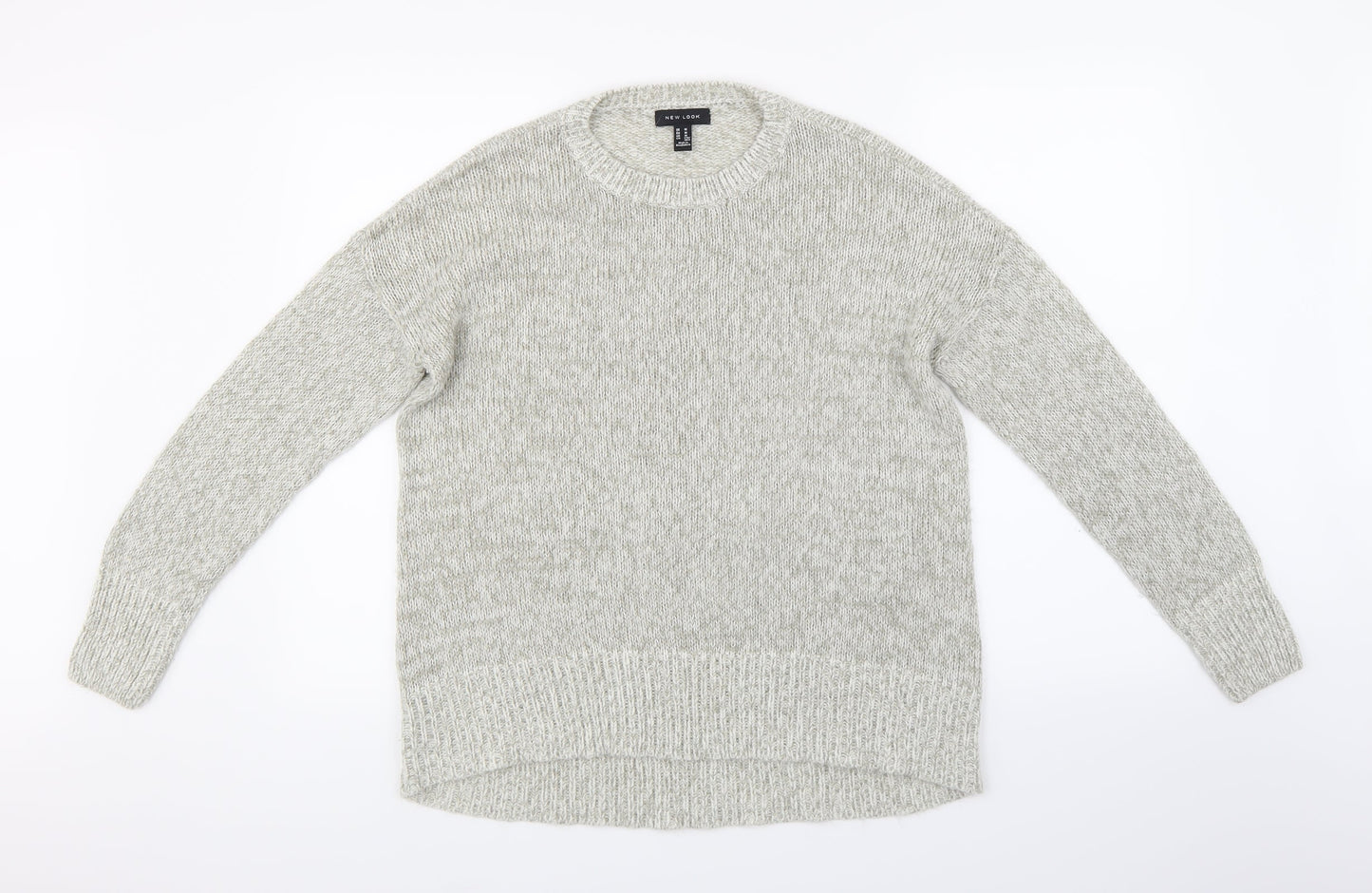 New Look Womens Grey  Knit Pullover Jumper Size M