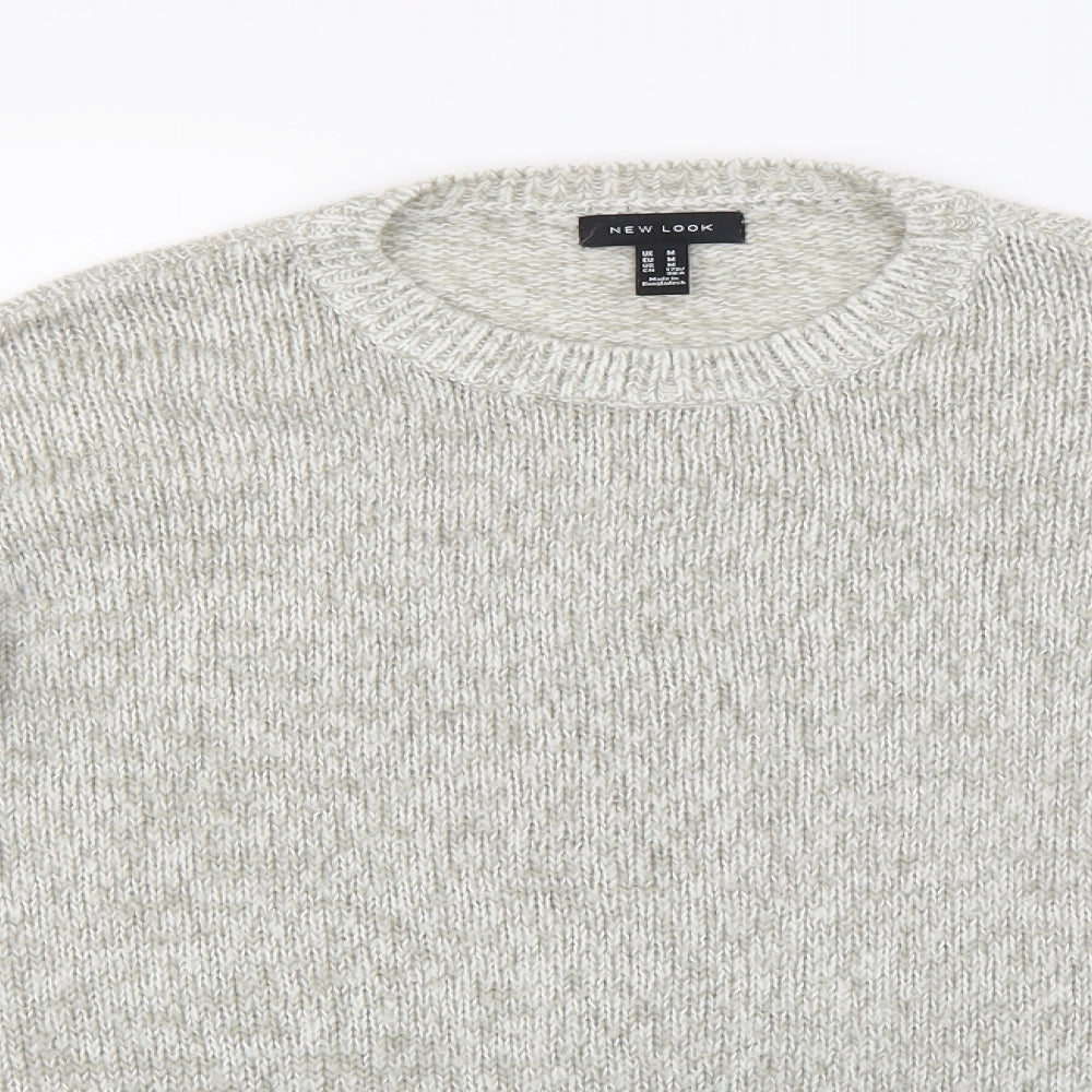 New Look Womens Grey  Knit Pullover Jumper Size M