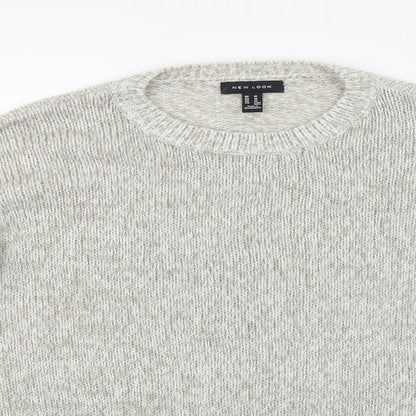 New Look Womens Grey  Knit Pullover Jumper Size M
