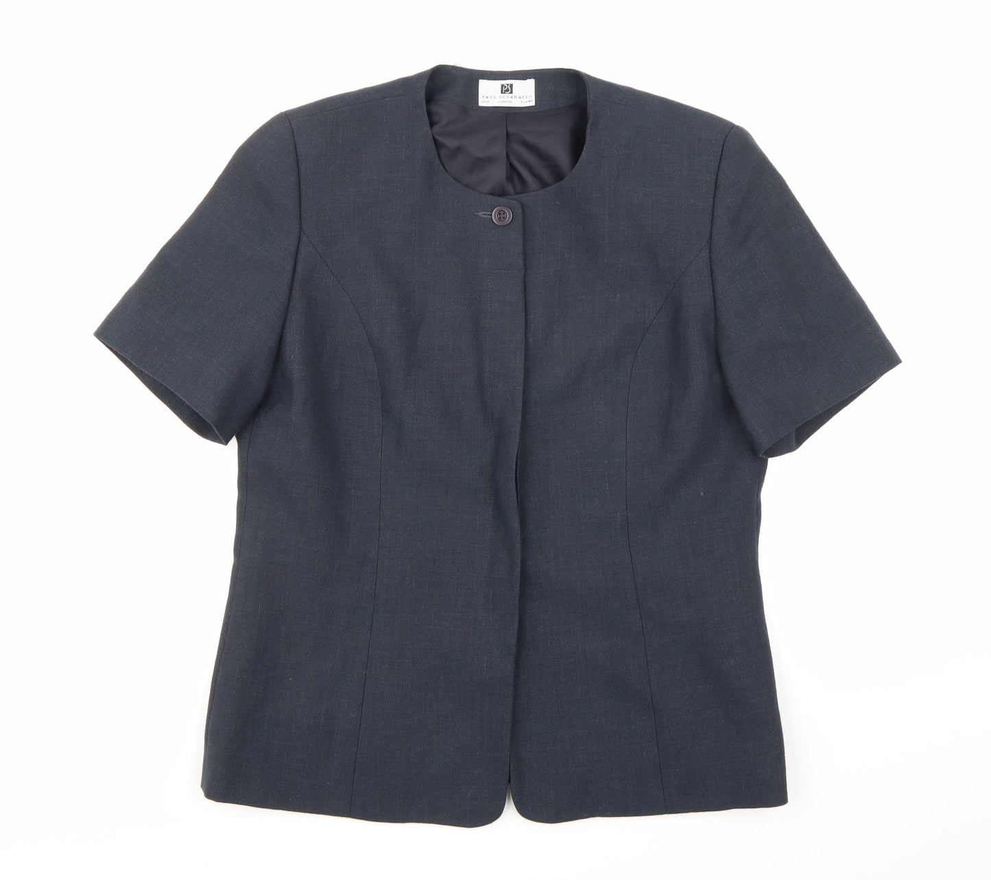 Womens UK Size 12 Paul Seperates Blue Basic Button-Up