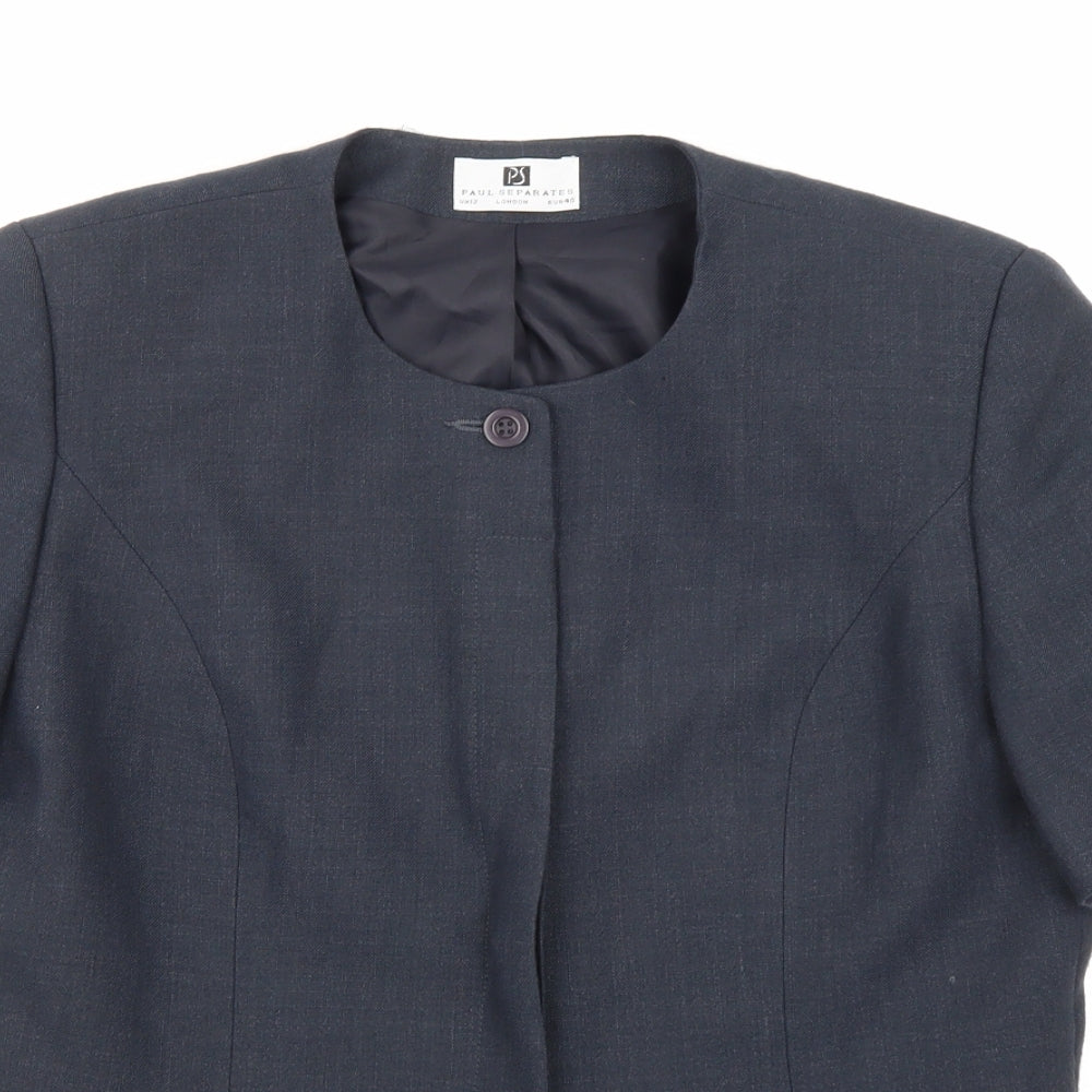 Womens UK Size 12 Paul Seperates Blue Basic Button-Up