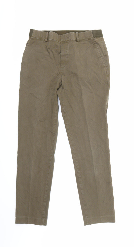 Womens UK Size 26 Uniqlo Regular Fit  Green Trousers