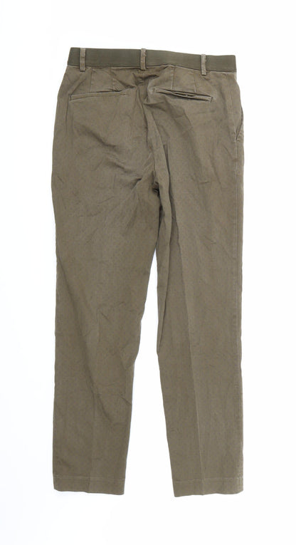 Womens UK Size 26 Uniqlo Regular Fit  Green Trousers