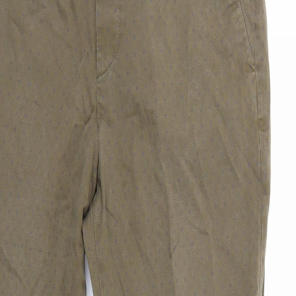 Womens UK Size 26 Uniqlo Regular Fit  Green Trousers