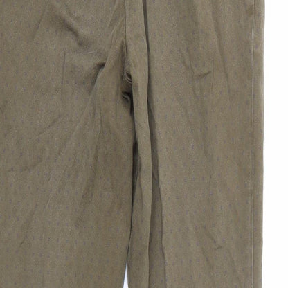 Womens UK Size 26 Uniqlo Regular Fit  Green Trousers
