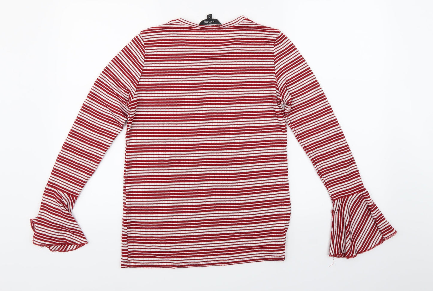 Womens UK Size S Glassons Red Basic T-Shirt