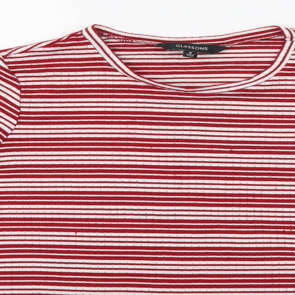 Womens UK Size S Glassons Red Basic T-Shirt