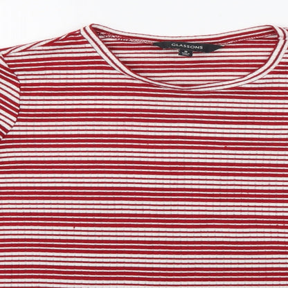 Womens UK Size S Glassons Red Basic T-Shirt