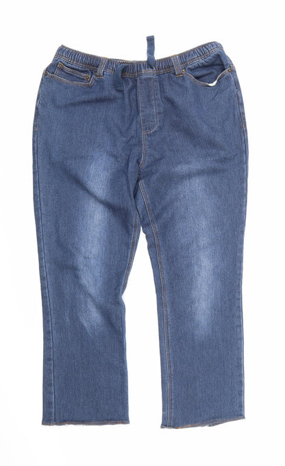 Cotton Traders Womens Blue  Denim Straight Jeans Size S L24 in