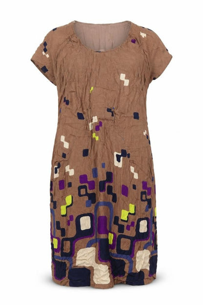 Tatuum Womens Brown Geometric  Shift  Size 12