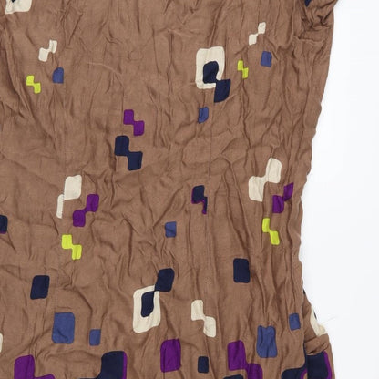 Tatuum Womens Brown Geometric  Shift  Size 12