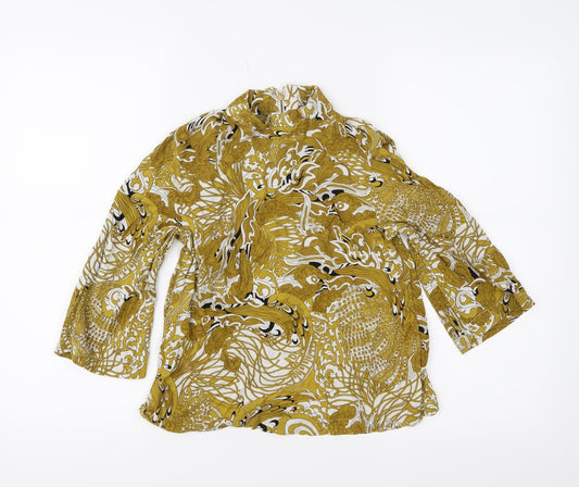 Womens UK Size 6 H&M Yellow Basic Blouse
