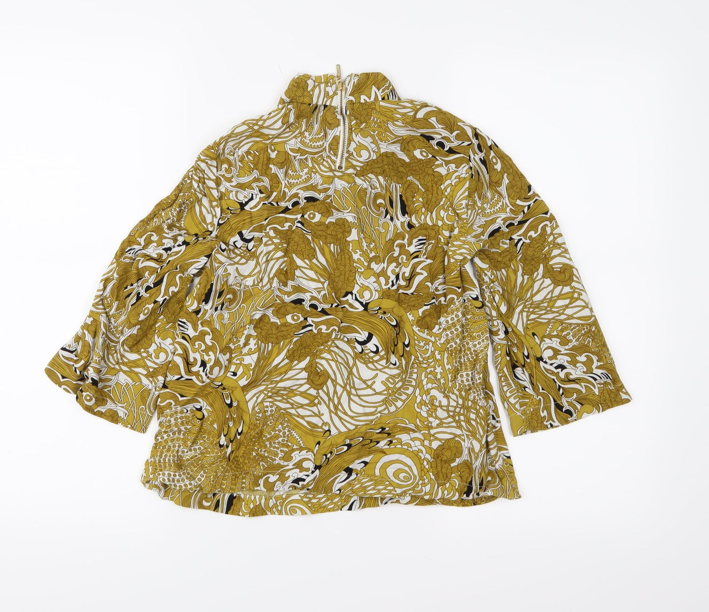 Womens UK Size 6 H&M Yellow Basic Blouse