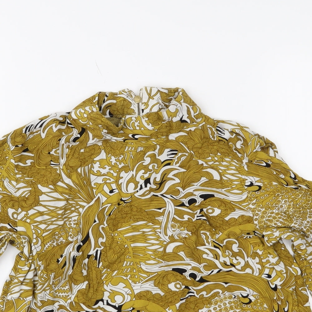 Womens UK Size 6 H&M Yellow Basic Blouse
