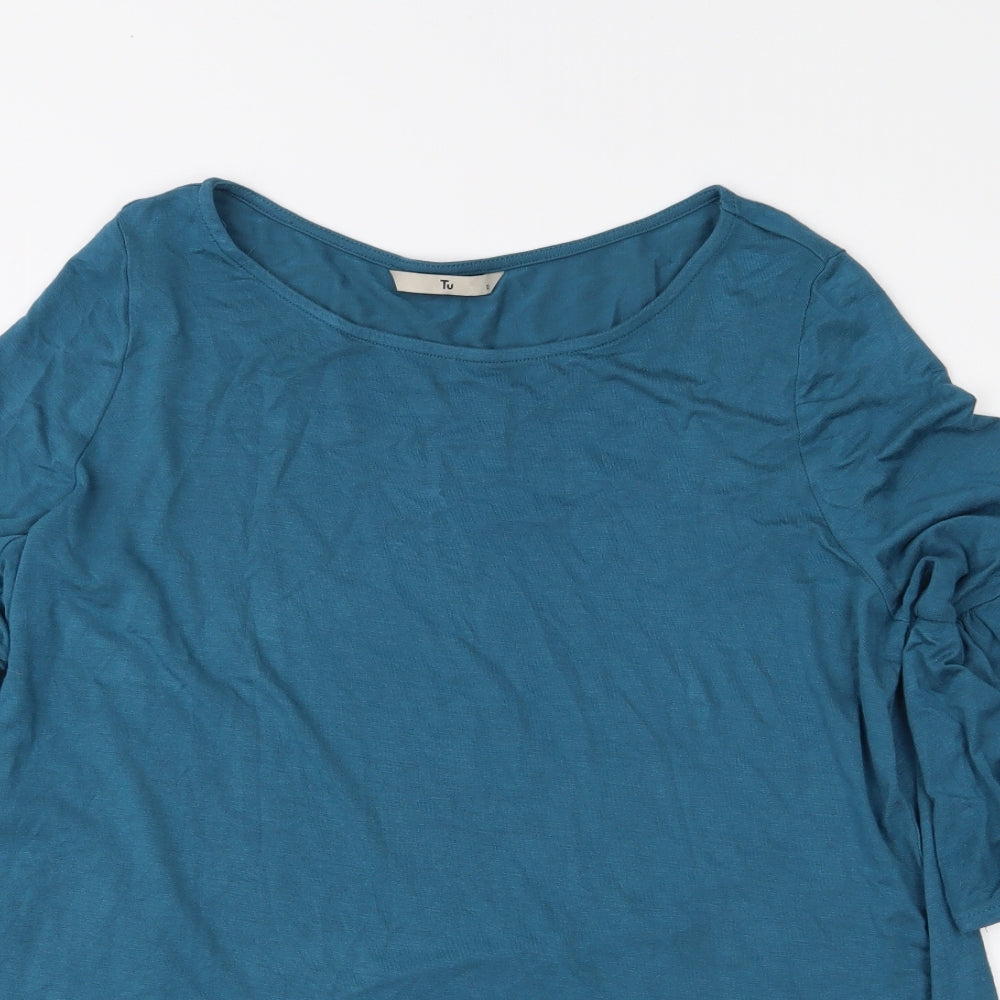 TU Womens Green  Jersey Basic Blouse Size 12