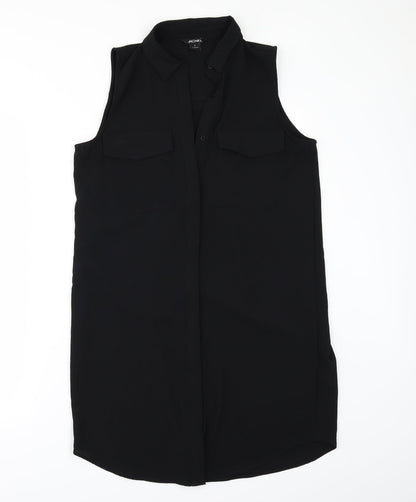 MONK Womens Black   Tunic Blouse Size S