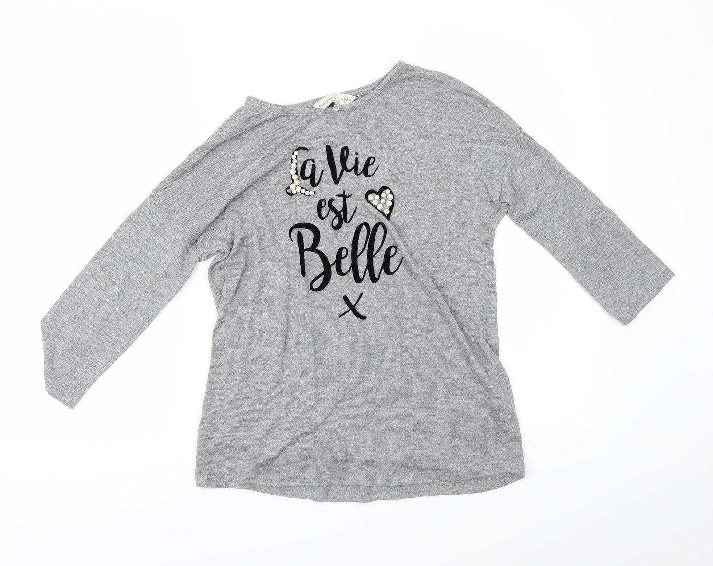 F&F Womens Grey   Pullover Jumper Size 6