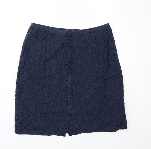 Debenhams Womens Blue   A-Line Skirt Size 10