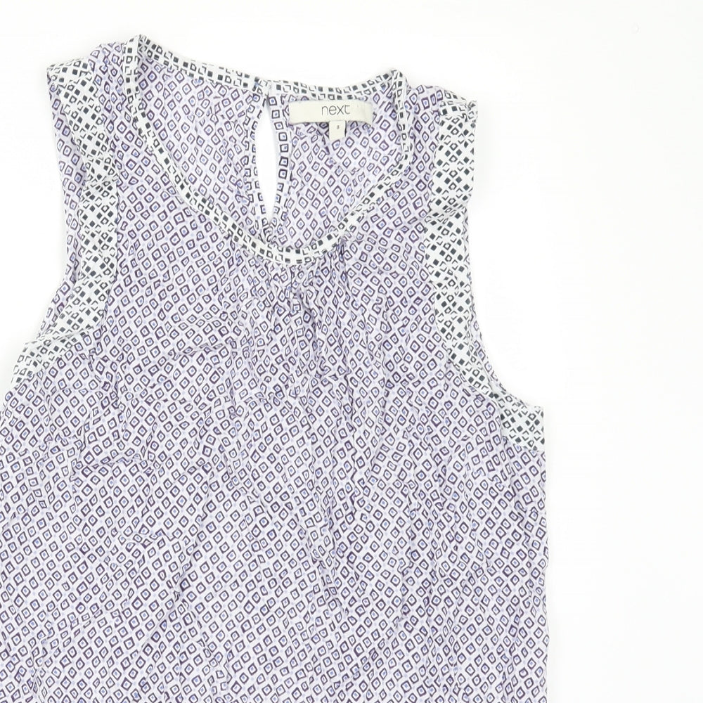 Womens UK Size 8 NEXT Purple Camisole Blouse