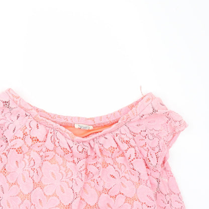 River Island Girls Pink   Tunic Blouse Size 9-10 Years