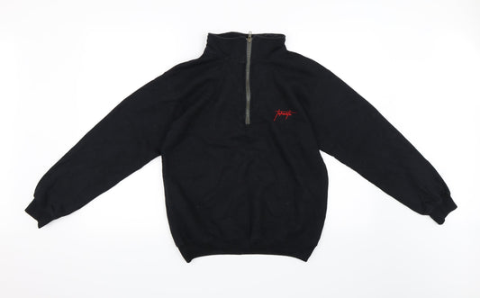 Mens UK Size XS New Look Black Henley Sweatshirt