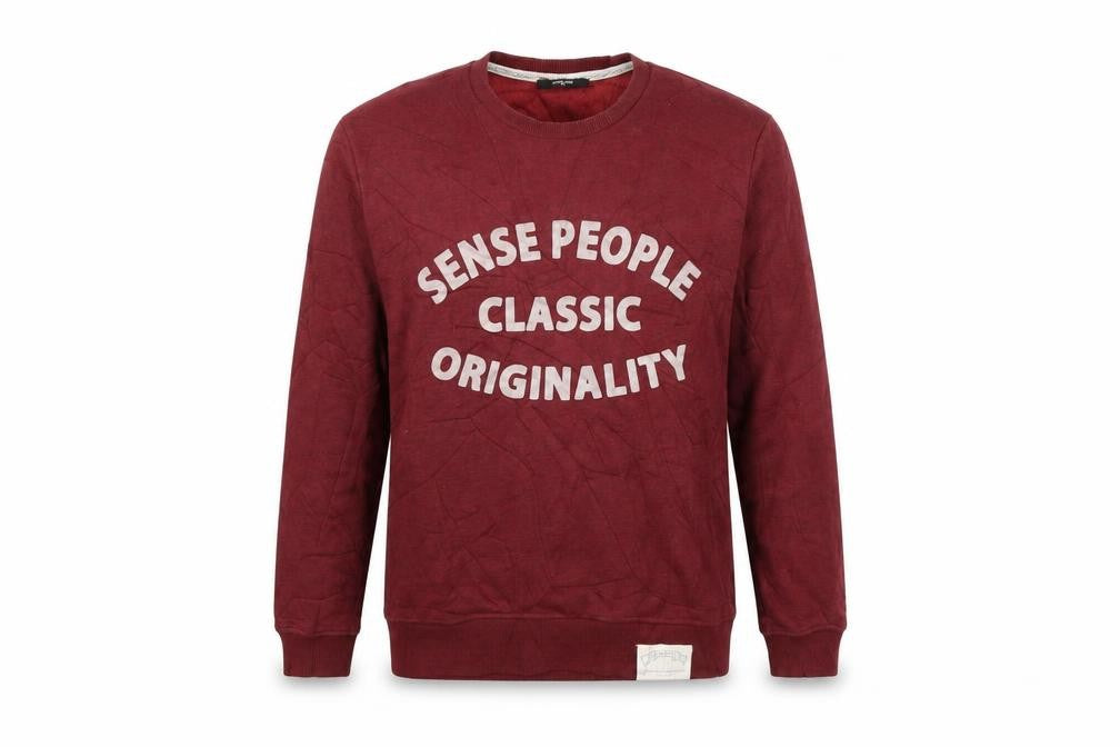 Empolham Mens Red   Pullover Sweatshirt Size L