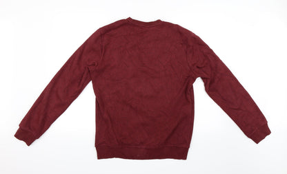 Empolham Mens Red   Pullover Sweatshirt Size L