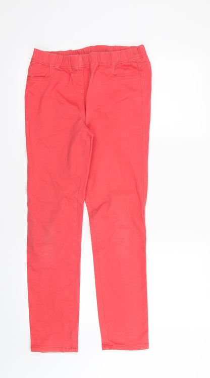 George Womens Red  Denim Jegging Jeans Size 10 L27 in - Short leg