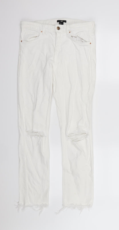H&M Mens White  Denim Skinny Jeans Size 29 L28 in