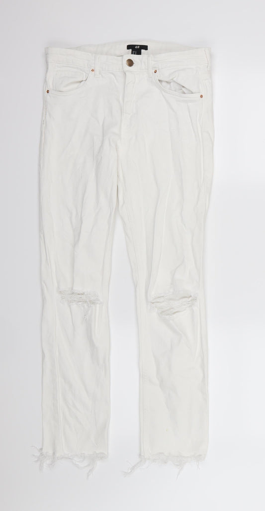 H&M Mens White  Denim Skinny Jeans Size 29 L28 in