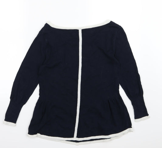 Mint Velvet Womens Blue  Knit Pullover Jumper Size 10