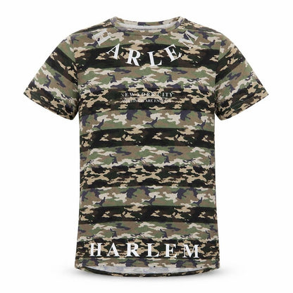 Primark Boys Green Camouflage Jersey Basic T-Shirt Size 11-12 Years  - Harlem
