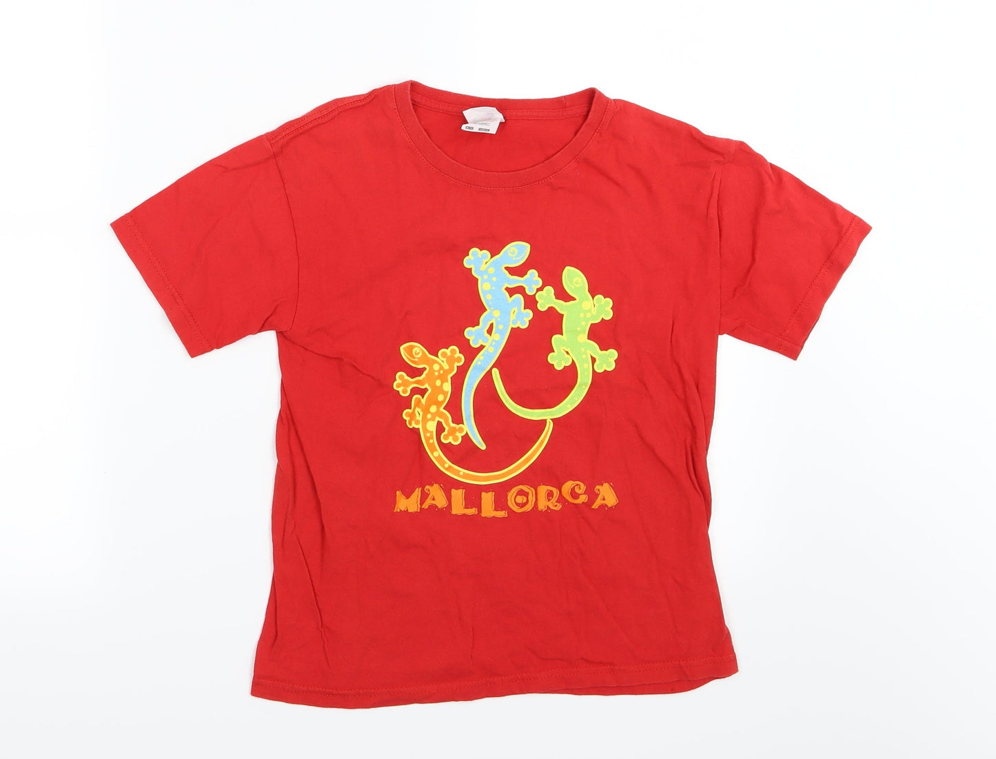Fruit of the Loom Boys Red  Jersey Basic T-Shirt Size 9-10 Years  - Mallorca