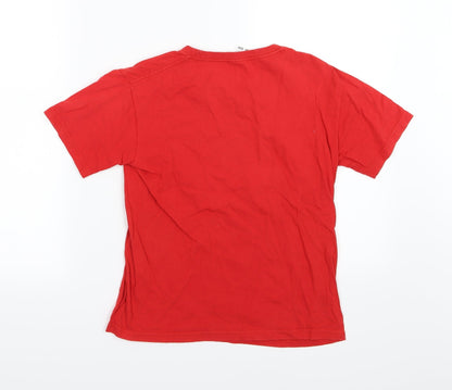 Fruit of the Loom Boys Red  Jersey Basic T-Shirt Size 9-10 Years  - Mallorca
