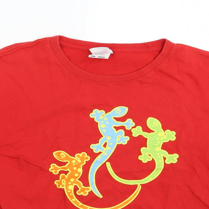 Fruit of the Loom Boys Red  Jersey Basic T-Shirt Size 9-10 Years  - Mallorca