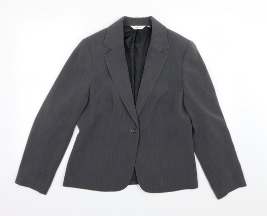 NEXT Womens Grey  Rayon Jacket Suit Jacket Size 14