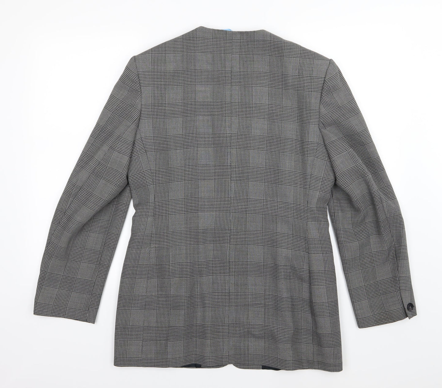 Debenham & Freebody Womens Grey Houndstooth  Jacket Suit Jacket Size 12