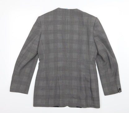 Debenham & Freebody Womens Grey Houndstooth  Jacket Suit Jacket Size 12